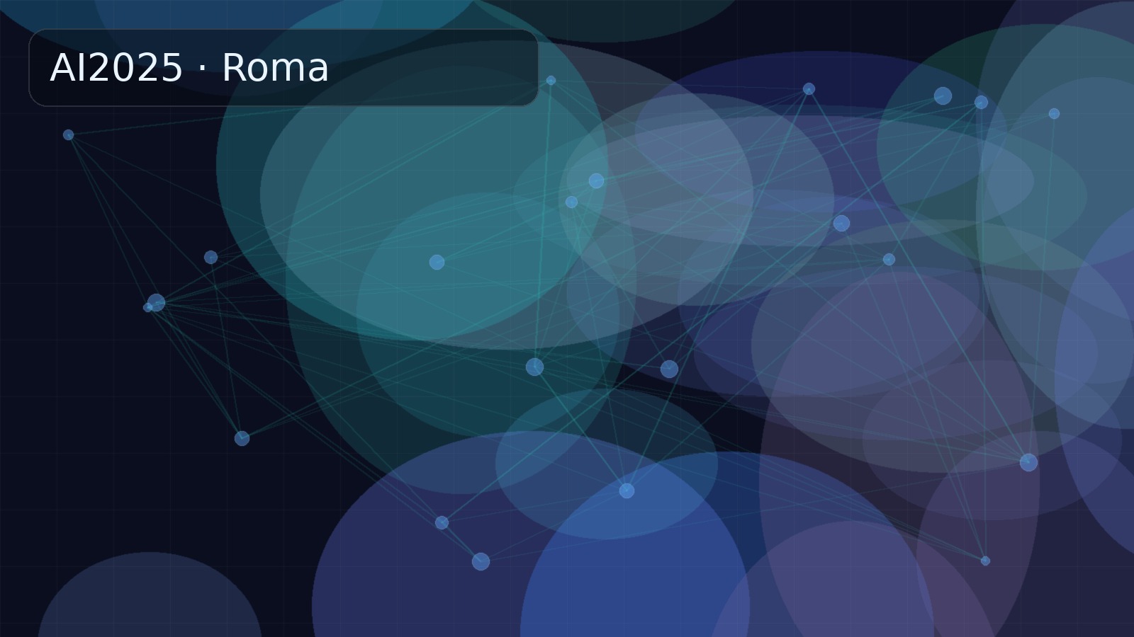 Vista astratta di Roma con rete digitale